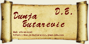 Dunja Butarević vizit kartica